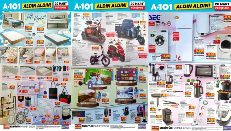 A101 Marketleri, 20 Mart’ta Sizi Bekleyen Yeni Aktüel Ürünlerle Dolu